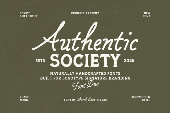 Authentic Society: A Handmade Font Duo for Your Brand
