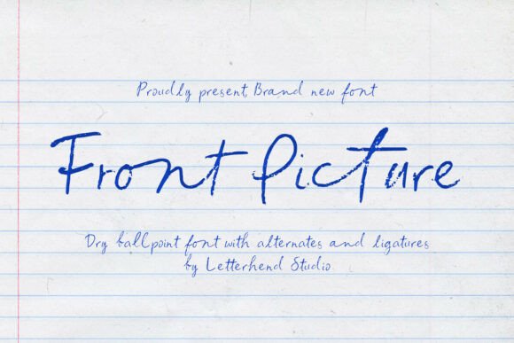 Front Picture: A Handwritten Font for Authentic Branding