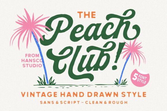 Peach Club: A Modern Script Font for Marketers