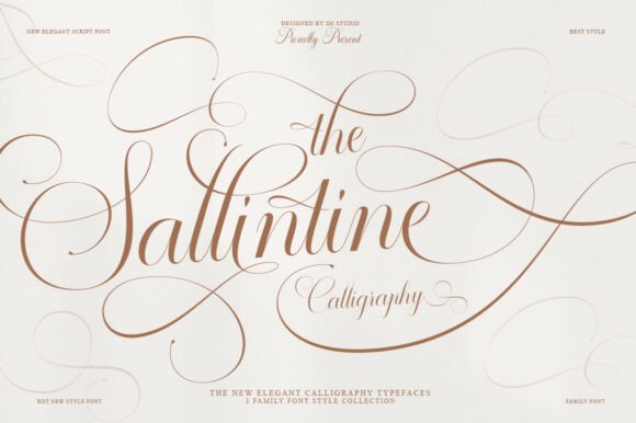 Sallintine: A Luxury Script Typeface for Editorial Design