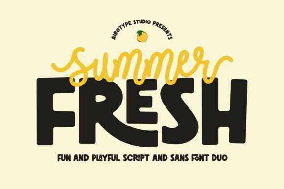 Summer Fresh: A Bold Font Duo for Modern Branding